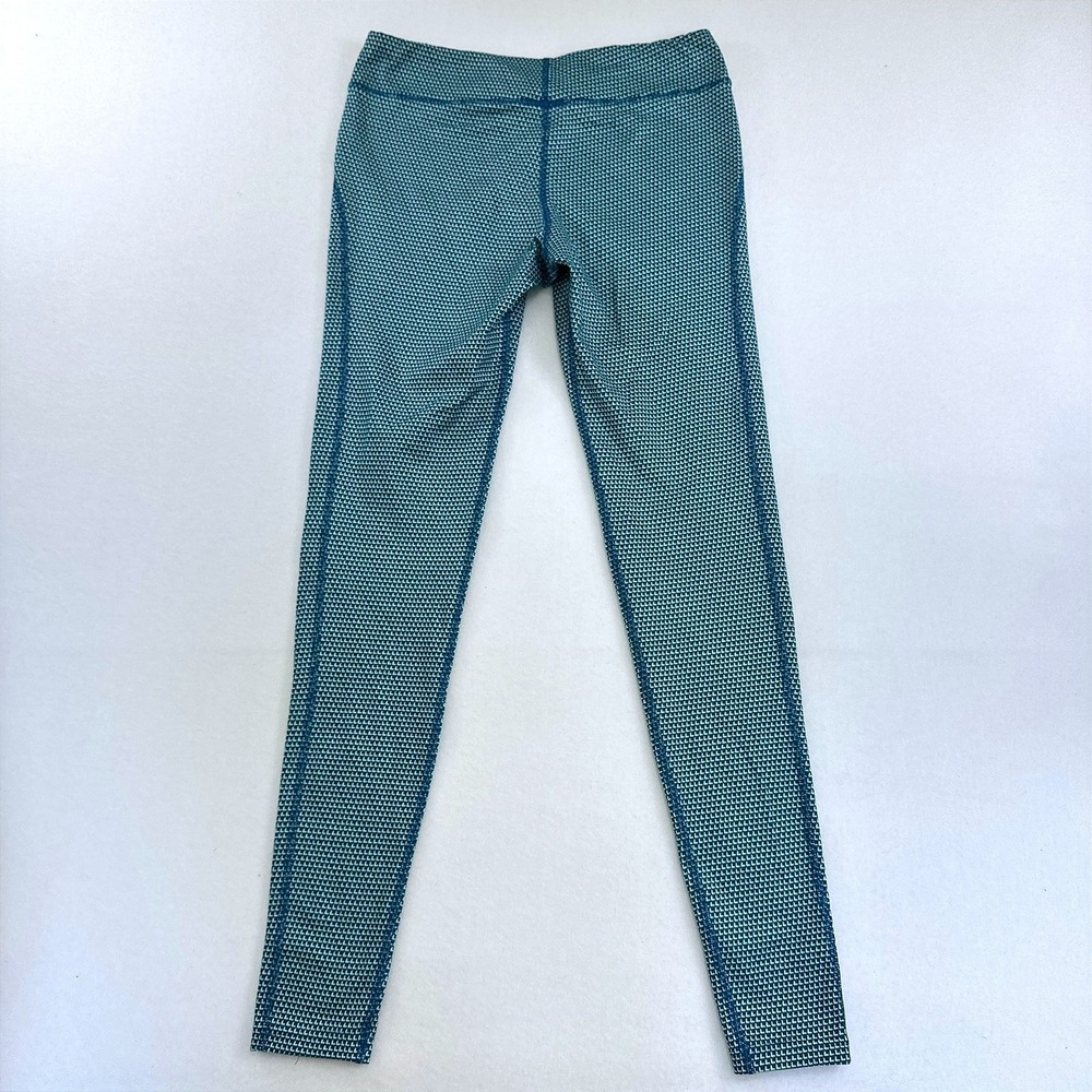 Under Armour ColdGear Womens Teal Geometric Print Fitted Leggings Size Small - Picture 2 of 5